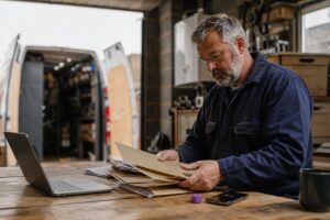 Trades business owner preparing records before switching from Tradify